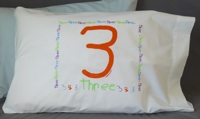 I'm Three!  Standard Pillowcase