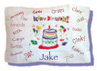 Happy Birthday Autograph Pillow Case